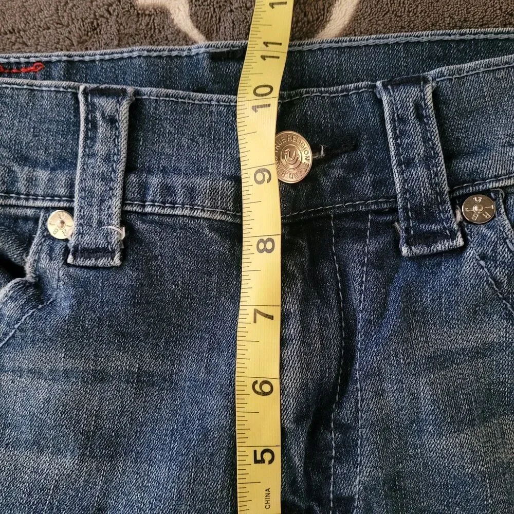 True Religion Ricky Relaxed Straight Mens Jeans Size 32 33W x 32L Medium Wash